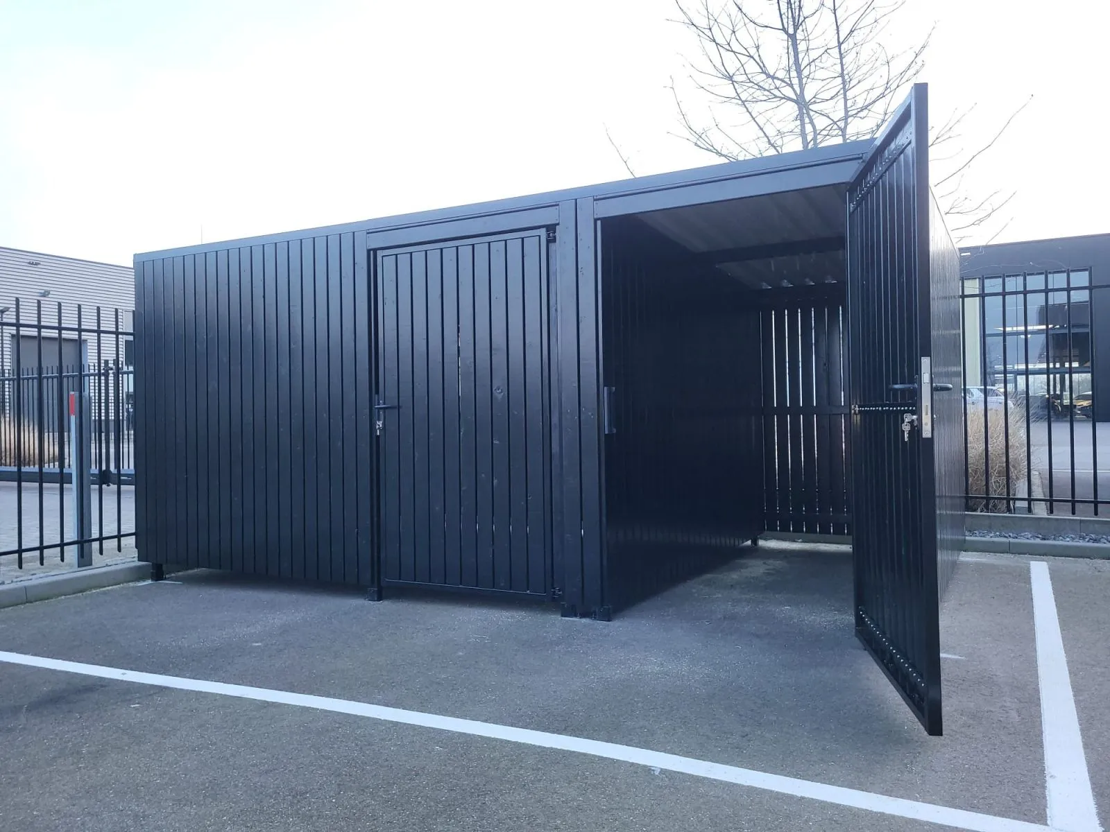 Dubbele afsluitbare fietsenberging in Goes