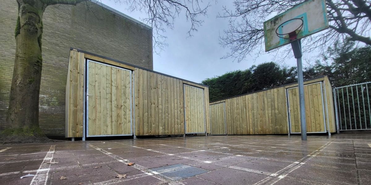 Fietsenstalling bij SBO Petraschool in Eindhoven