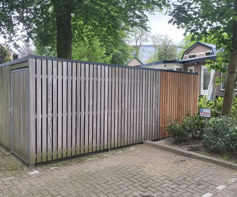 Aanbouw fietsenstalling in Apeldoorn