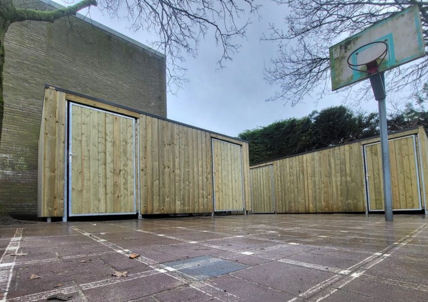 Fietsenstalling bij SBO Petraschool in Eindhoven