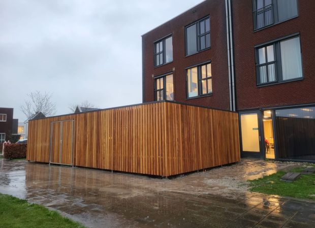 Afsluitbare fietsenberging geplaatst in Zuidhorn