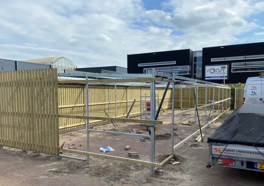 Afsluitbare fietsenberging Amersfoort met houten bekleding