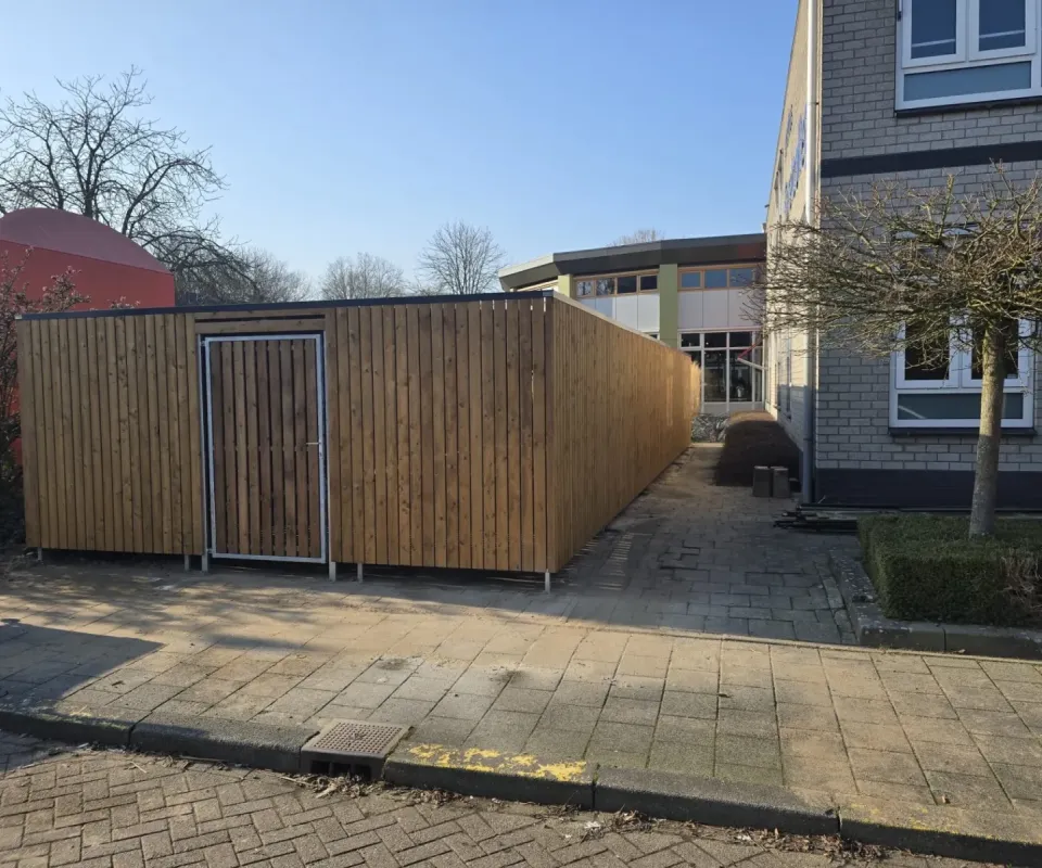 Fietsenberging bij het Portus Farellcollege