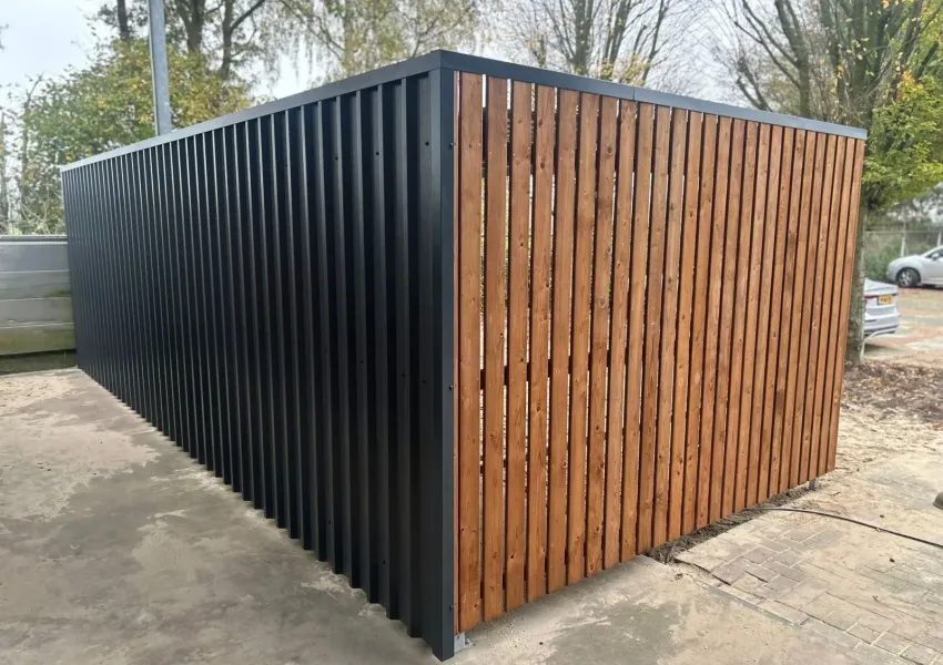 Overkapping voor fietsen met moderne uitstraling