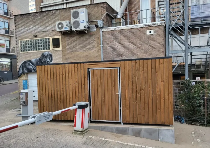 Afsluitbare fietsenstalling met dubbele deur