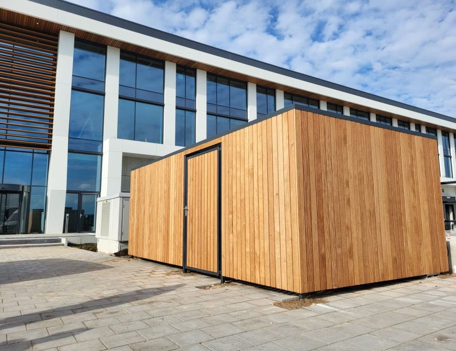 a101 afsluitbare berging met damwand profielplaat, niet voor fietsen