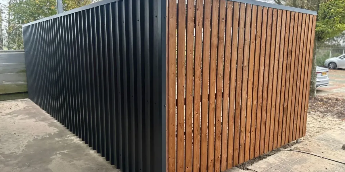 Overkapping voor fietsen met moderne uitstraling