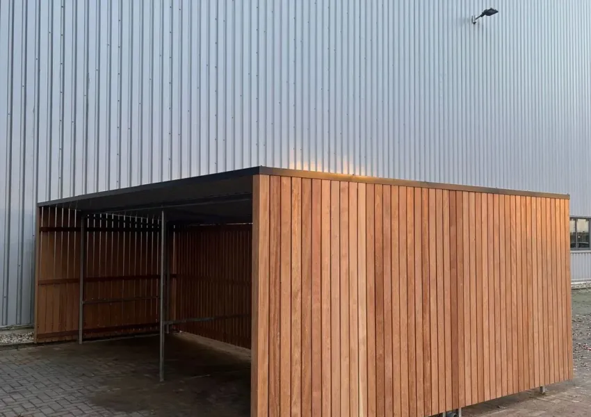 Inpandige goot en verzonken betonpoeren