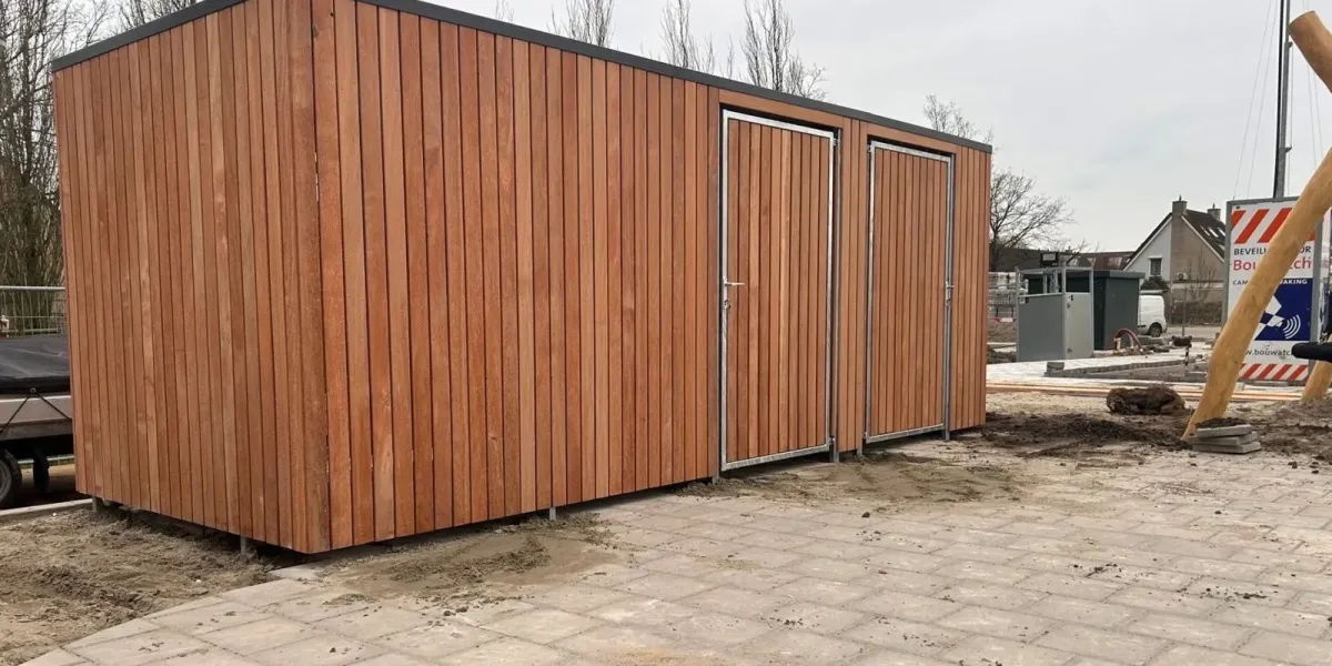 Berging met tussenwand geplaatst bij &rsquo;t Want