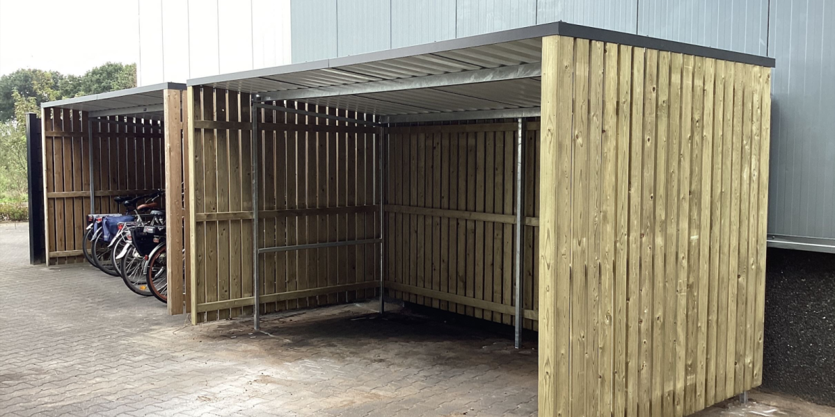 Fietsenstalling Open voorkant bij Gruijters Aluminium in Gemert
