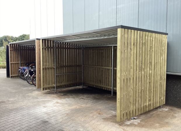 Fietsenstalling Open voorkant bij Gruijters Aluminium in Gemert