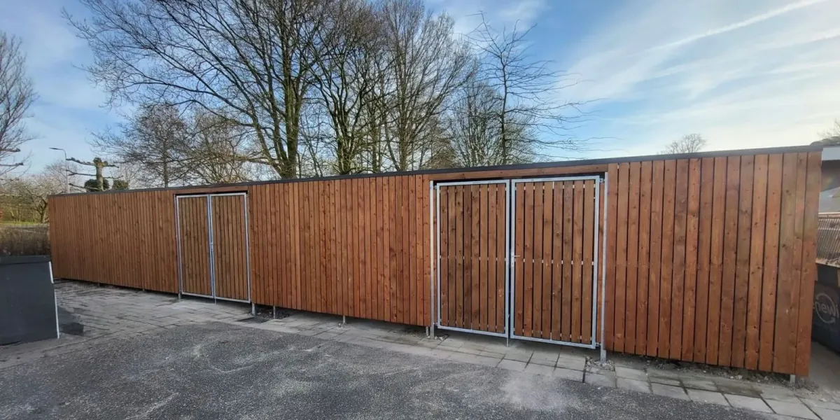 Afsluitbare fietsenberging bij Gemiva in Zoeterwoude