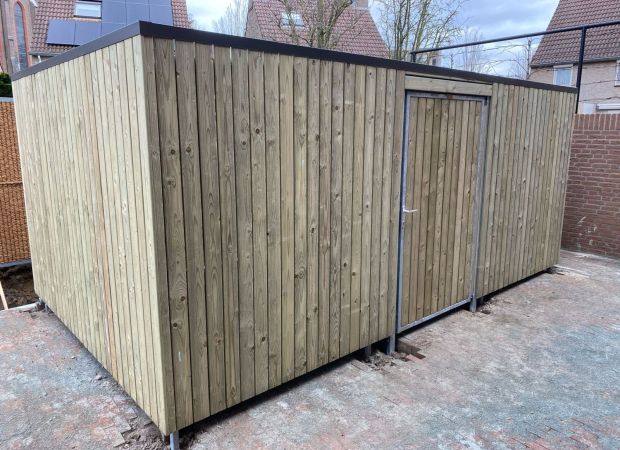 Afsluitbare fietsenberging geplaatst in Budel