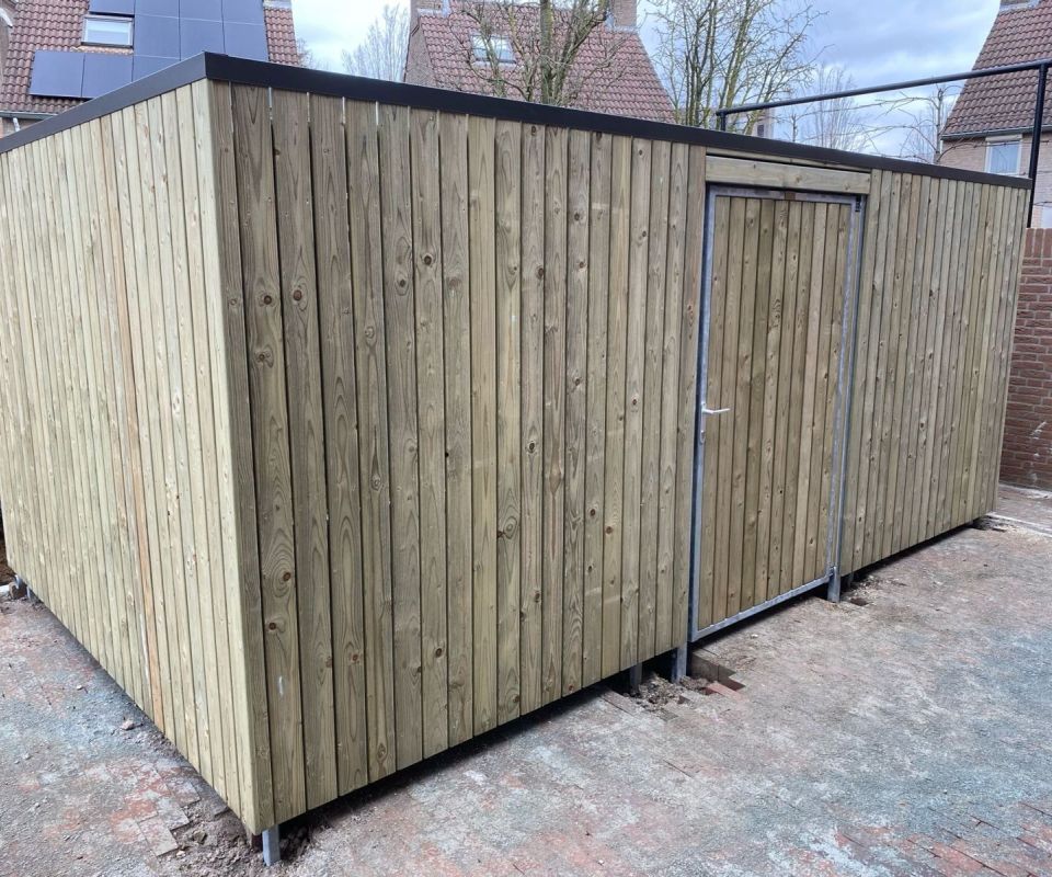 Afsluitbare fietsenberging geplaatst in Budel