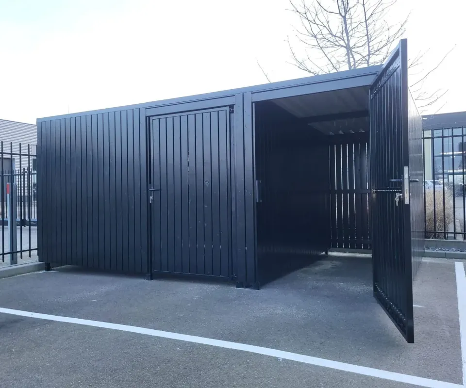 Dubbele afsluitbare fietsenberging in Goes