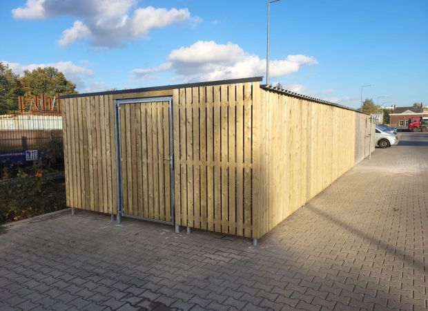 Fietsenberging Apeldoorn aanbouw